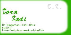 dora kadi business card