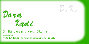 dora kadi business card